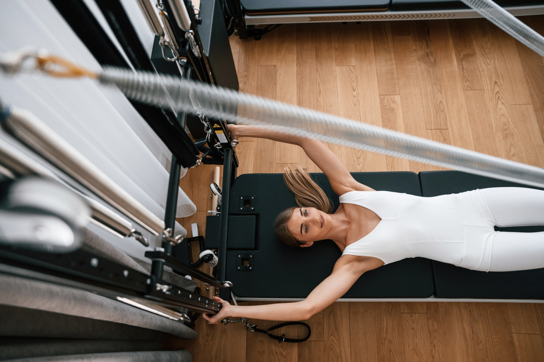 Mat Pilates core exercise at Miami studio