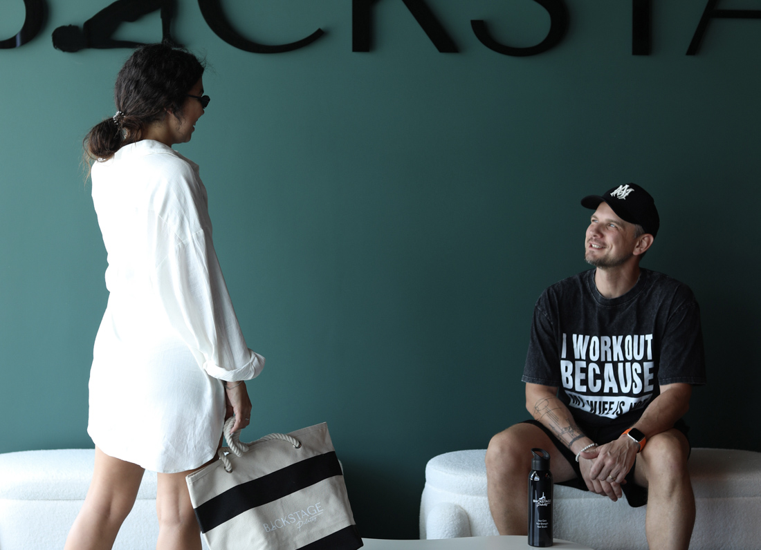 Side plank exercise on Pilates reformer in Miami studio
