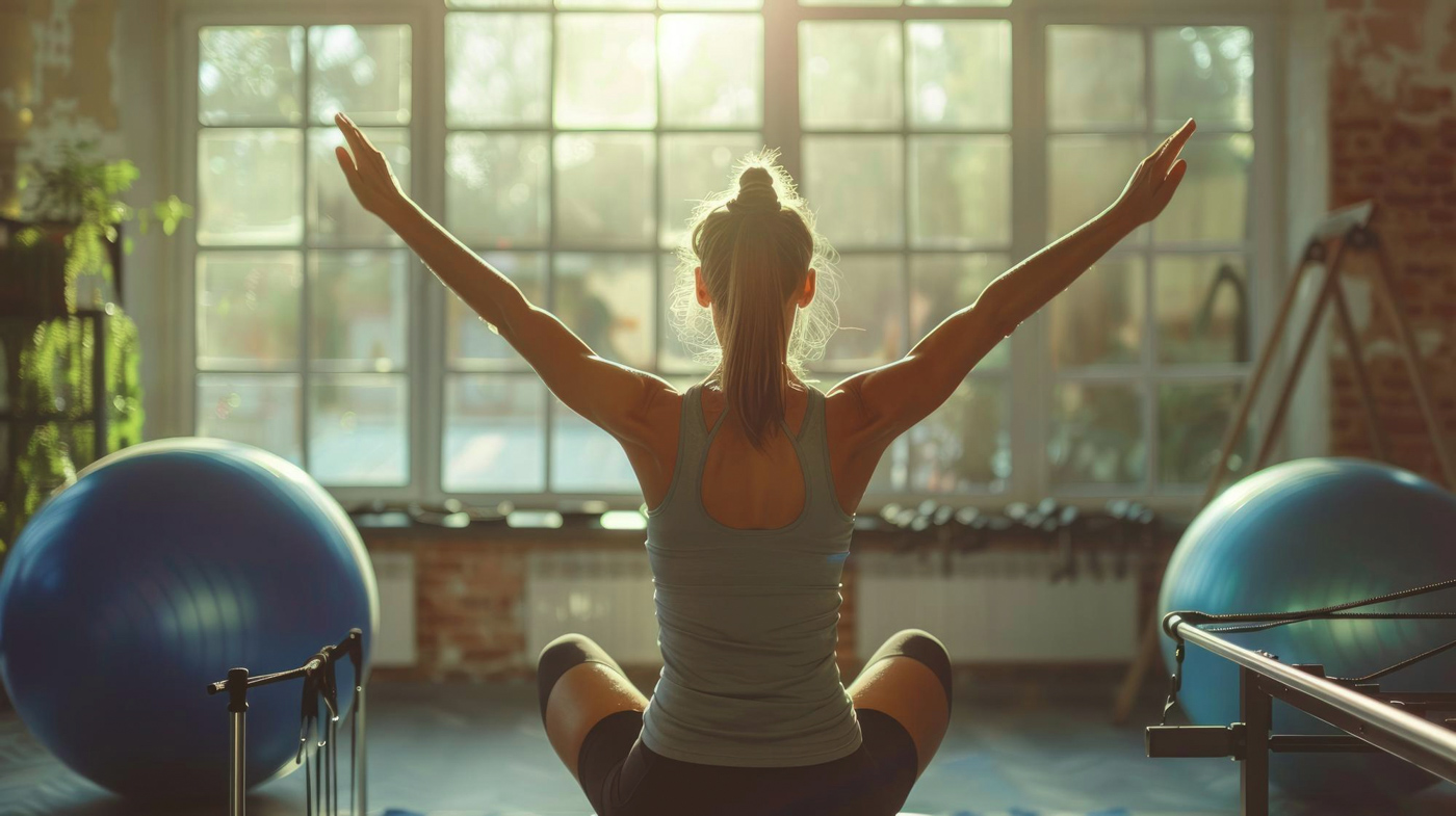 Pilates shoulder stretch for upper body tension